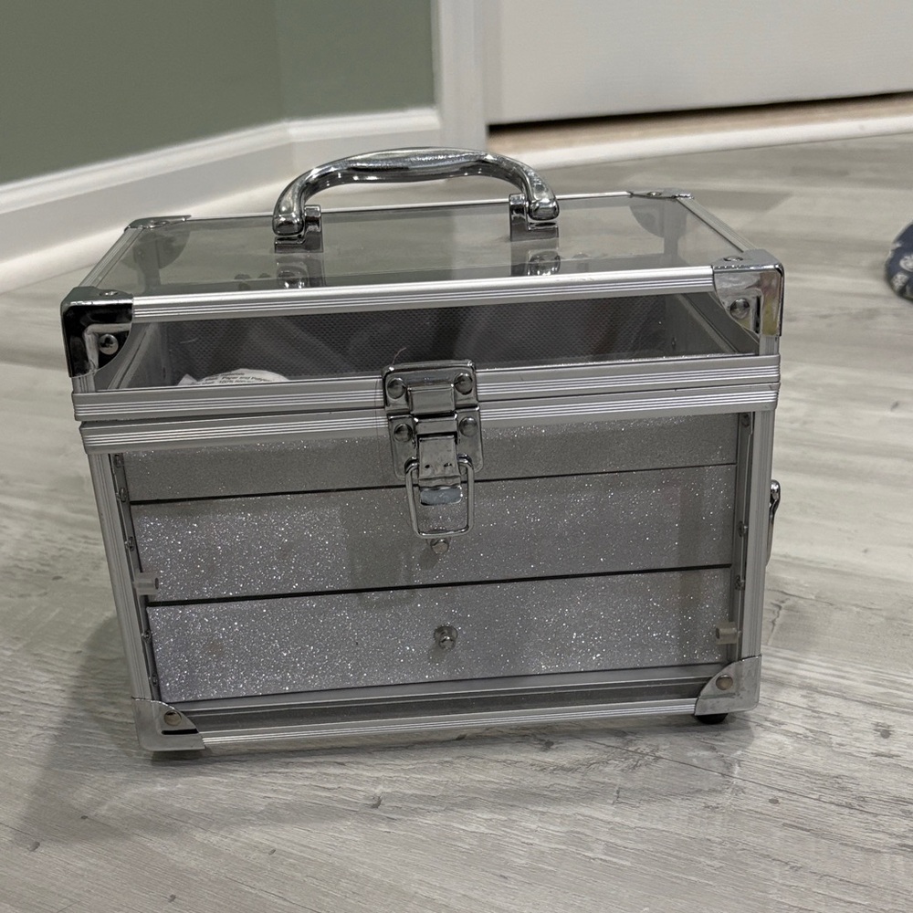 Silver Glitter Storage Box
